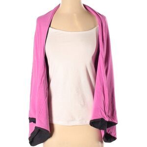 Lululemon Reversable Long Sleeve Shrug Pink on One Side, Dark Gray on the Other
